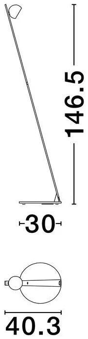 Lampadar/Lampa de podea LED stil minimalist LUSA negru/cafeniu