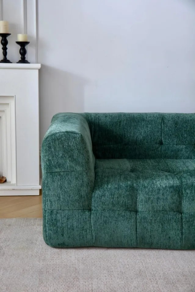 Canapea Memory Foam HD Cube | Design Modern Monobloc | 5 Culori Disponibile | AlmaCasa.ro (Culoare: Gri)