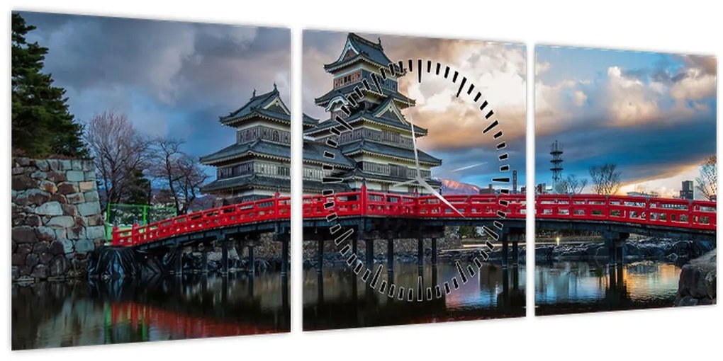 Tablou - Japonia (cu ceas) (90x30 cm)