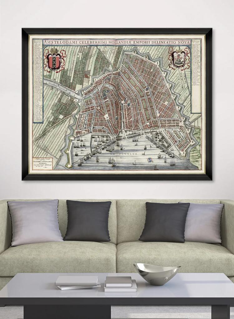 Tablou Framed Art Map Of Amsterdam