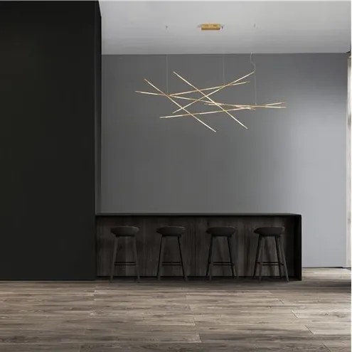 Lustra LED XL suspendata design modern RACCIO aurie