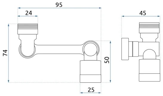 REA-B0660 - Perlator rotativ pentru baterie de lavoar, crom lucios