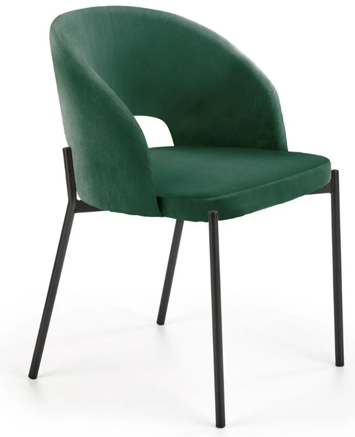 Scaun de bucaterie Rao, verde/negru