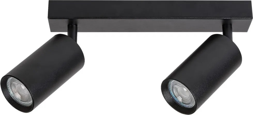 Aplica de perete / tavan cu 2 spoturi directionabile design modern SOLO negru