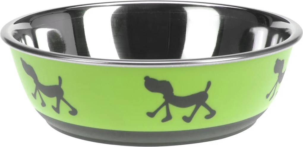 Castron câine Doggie treat verde, diam. 17,5 cm