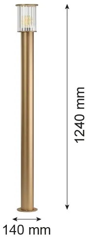 Lampă de exterior Argon 8754 NORFOLK 1xE27/15W/230V IP44 124cm auriu