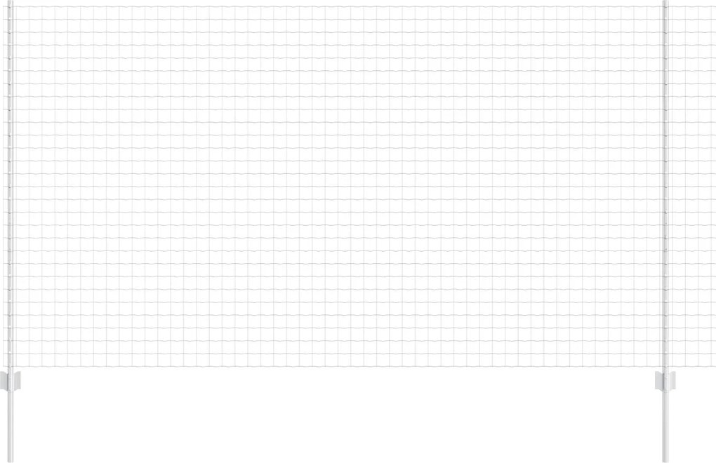 vidaXL Gard cu Stâlp Argintiu 1,4 x 10 m Oțel