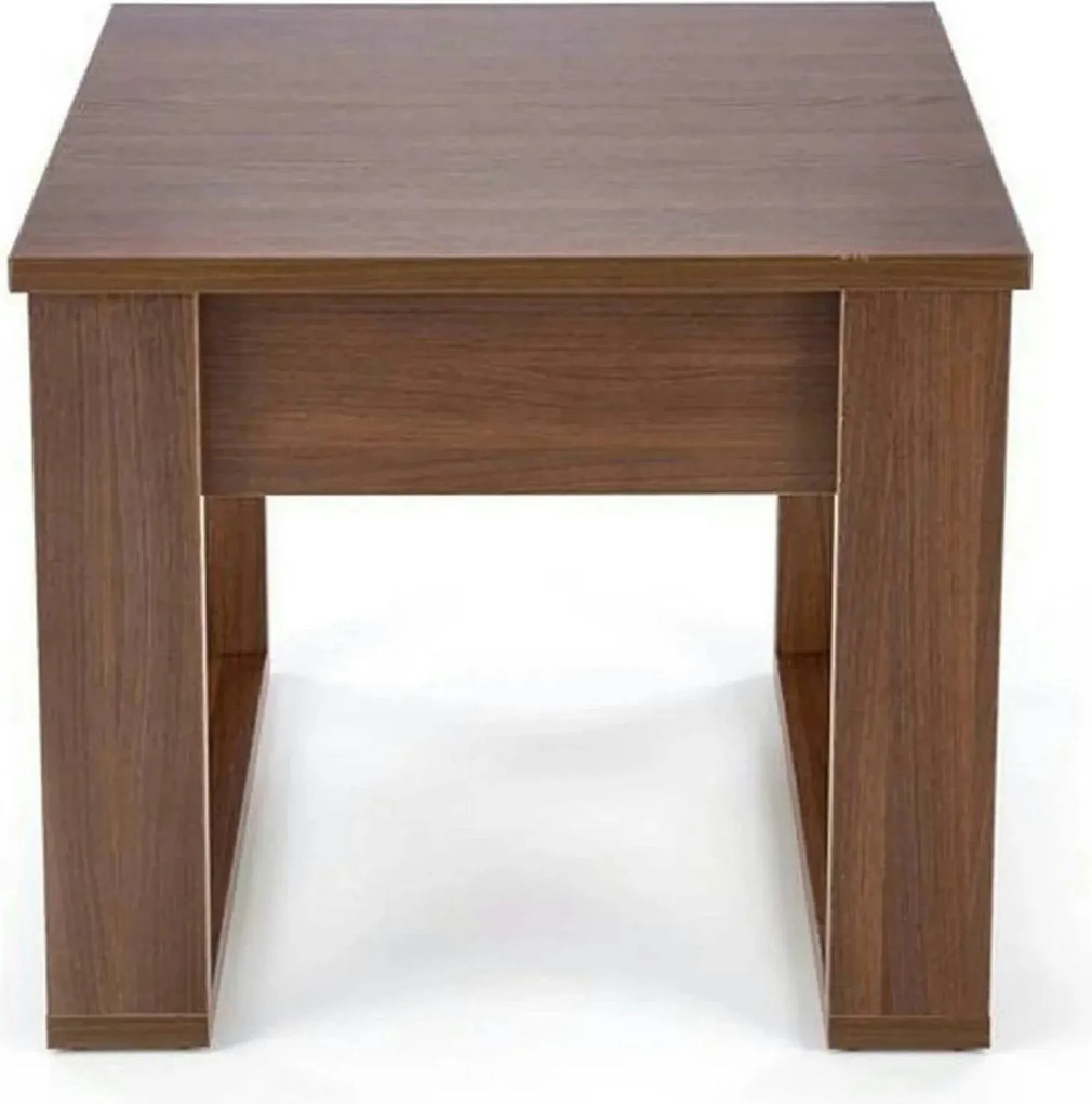 Masuta NEA KWADRAT, nuc inchis, PAL furniruit, 60x60x52 cm