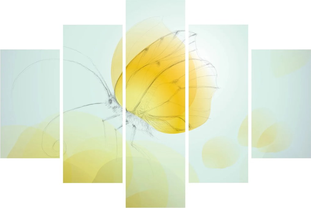 Tablou - Fluturele galben (150x105 cm)