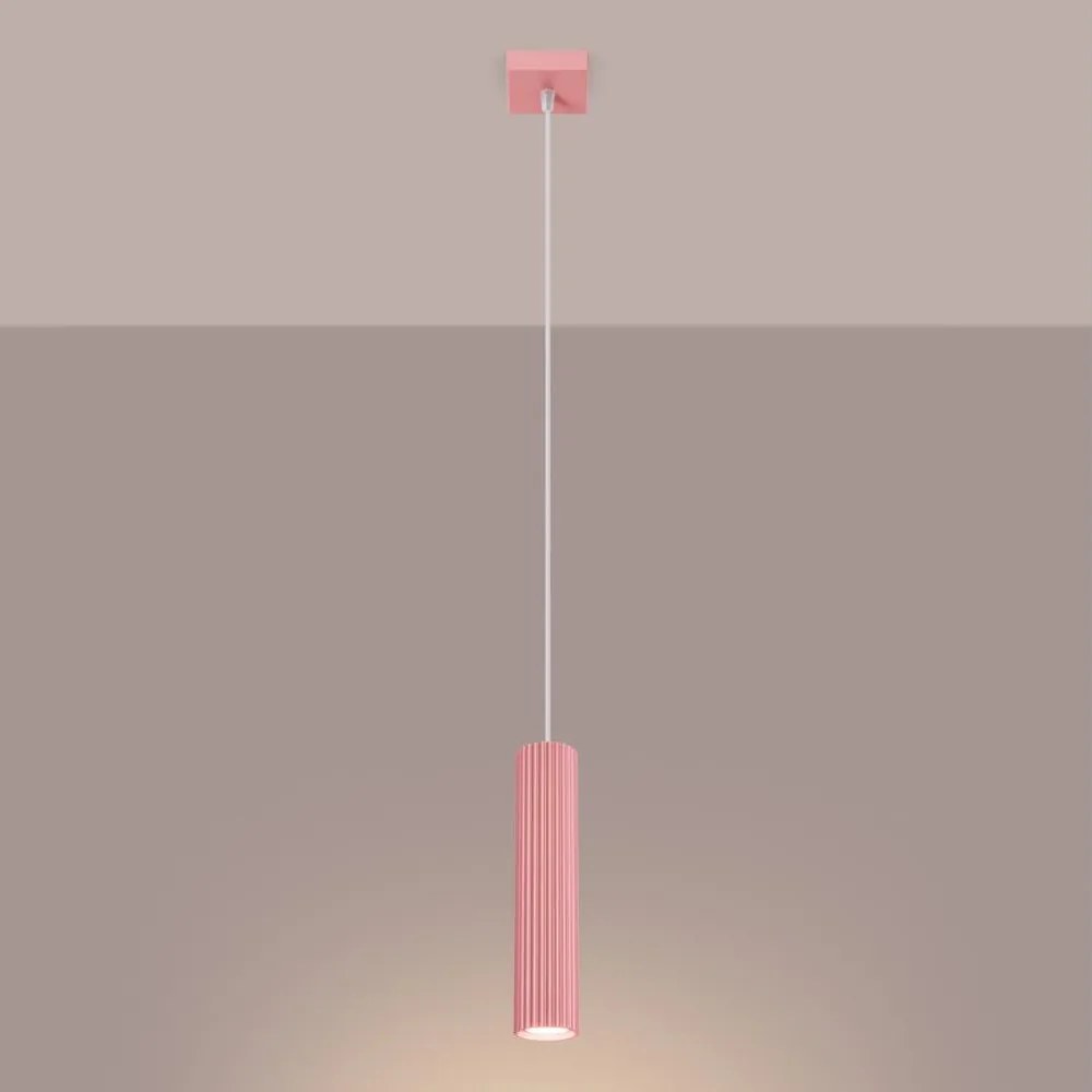 Brilagi - Lustra LED CRESTO suspendată pe cablu 1xGU10/10W/230V, roz