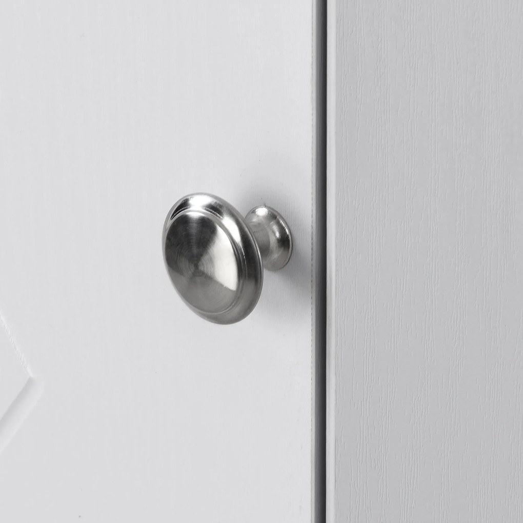 Dulap de baie colțar cu două rafturi, Alb | Aosom Romania