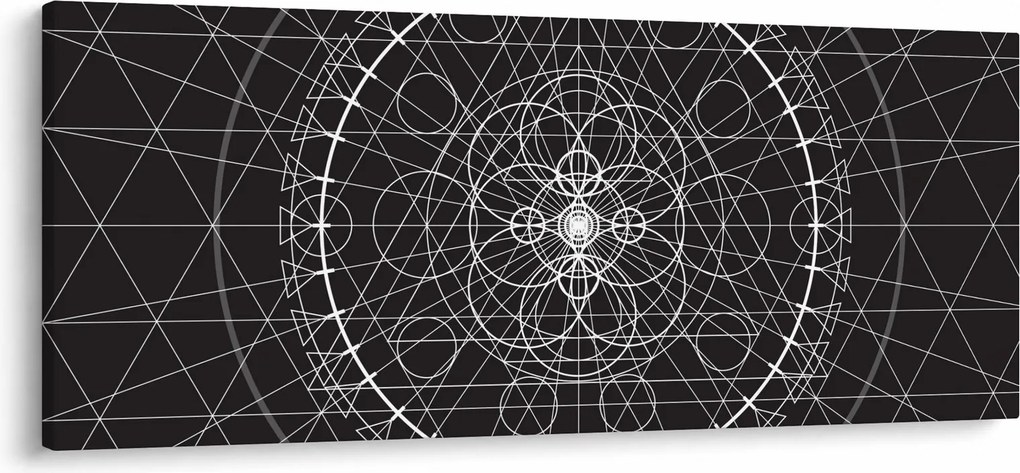 Tablou - Abstracție cu ceas (120x50 cm)