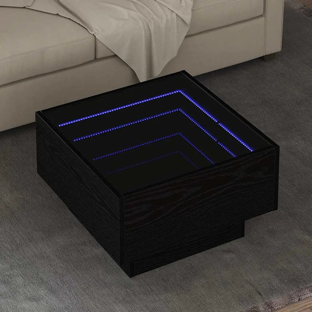 vidaXL Masă de cafea Stejar negru 50 x 50 x 30 cm Lemn compozit