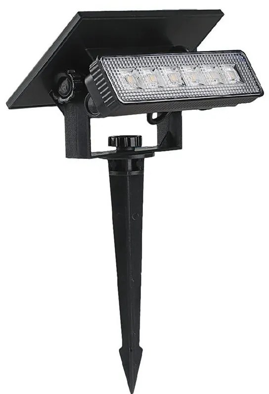 Corp de iluminat LED solar LED/0,9W/3,7V 3000K IP65 negru
