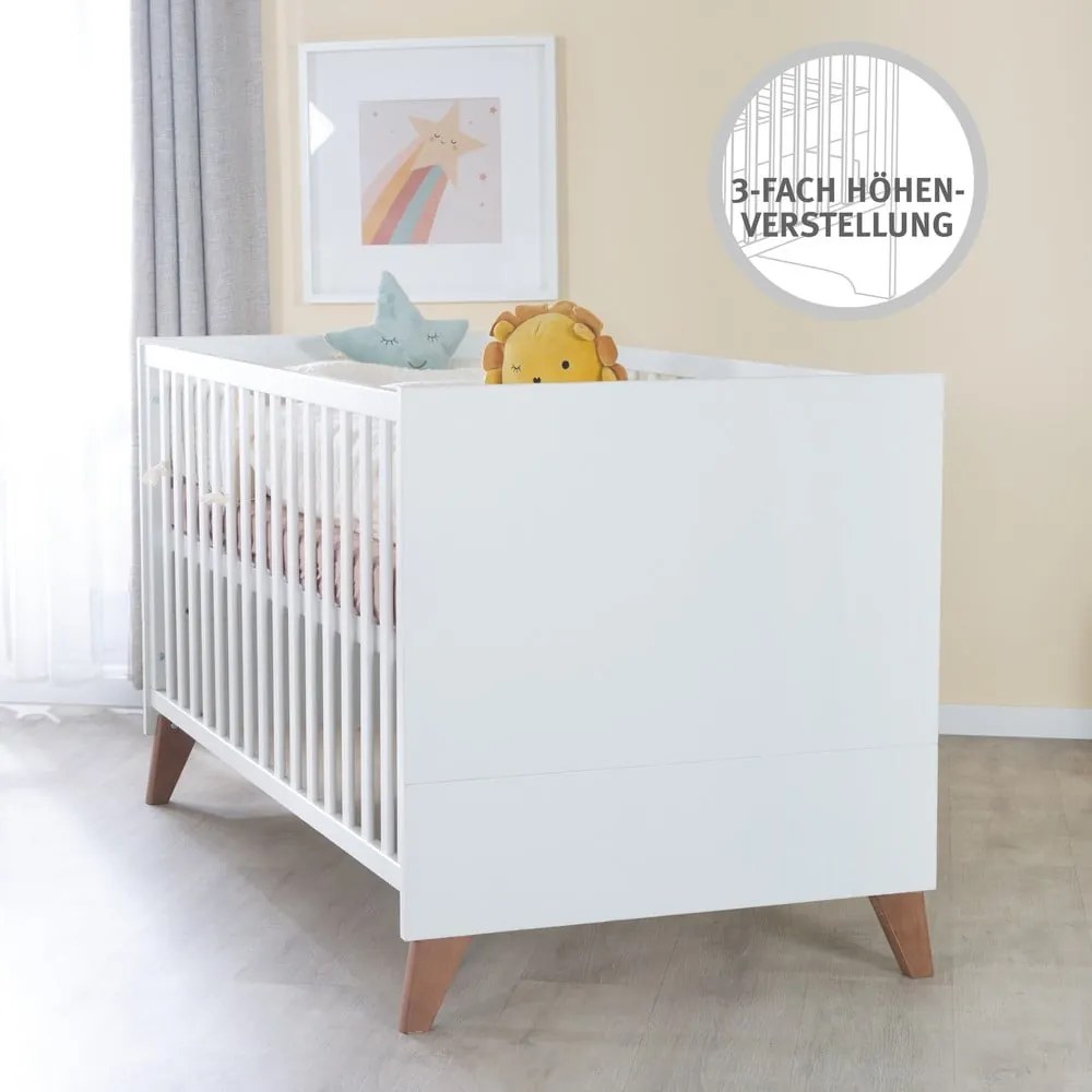 Pătuț alb/în culoare naturală 70x140 cm Ole – Roba