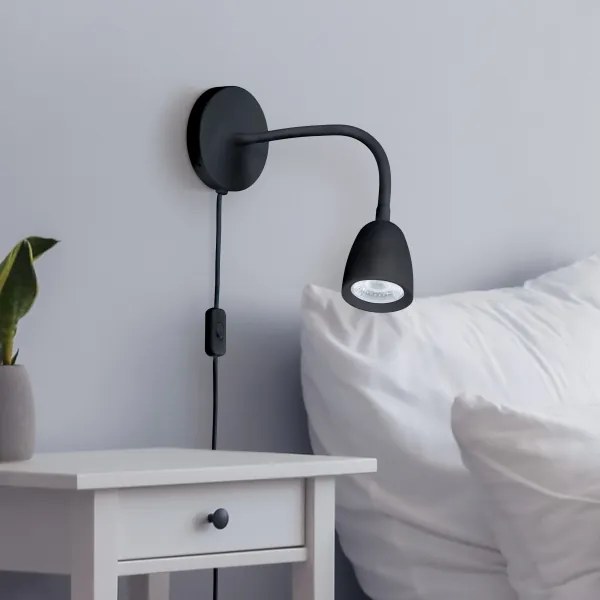 Veioză LED dimabilă Solight WO54-B LED/4W/230V negru