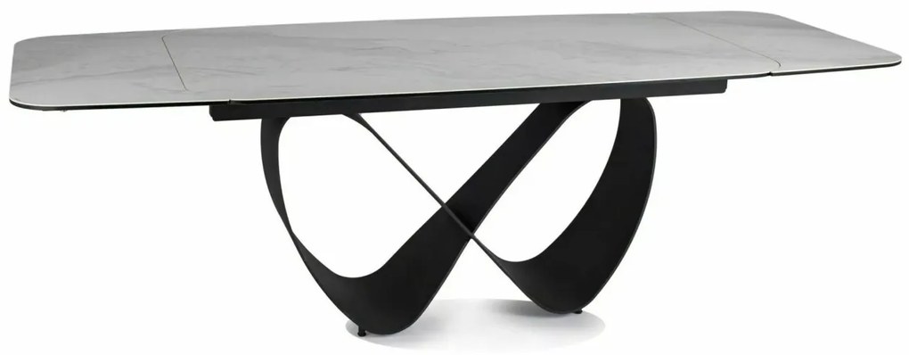 Masa extensibila Infinity Ceramic Nature Cloud alb/negru L160-240xl95 cm