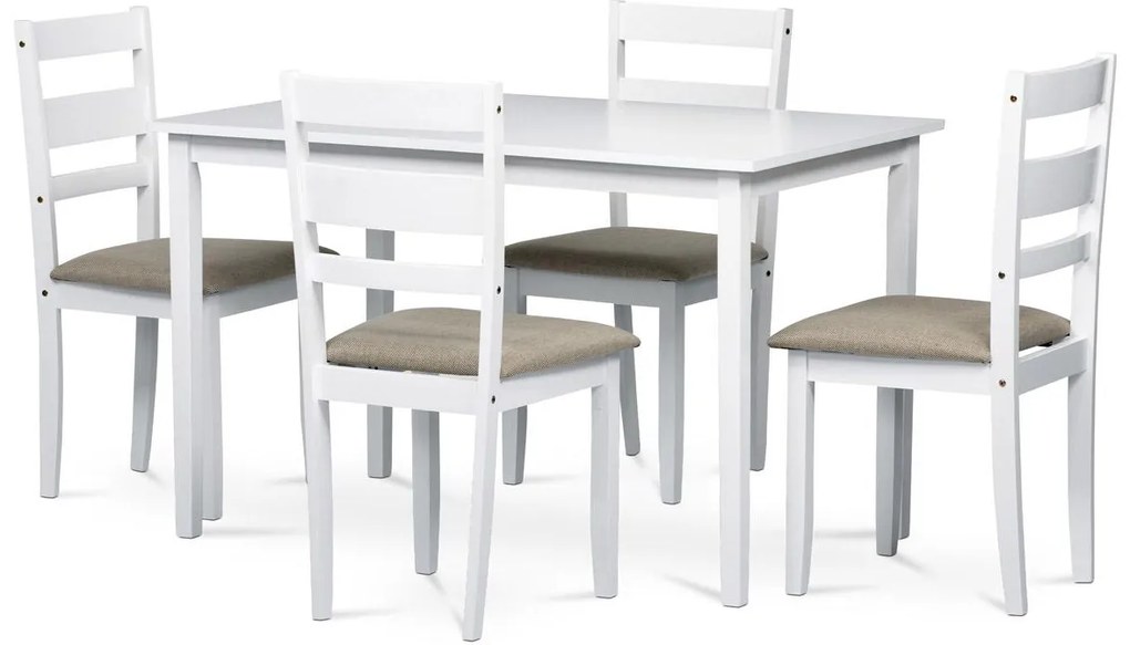 Set mobilier sufragerie Advertia (alb + gri) (pentru 4 persoane). 1120641