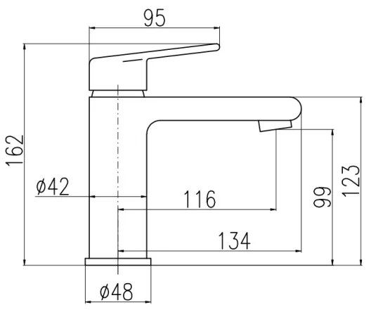 RAV Slezák CO128.0CMATZ - Baterie pentru lavoar COLORADO, 16,2 cm, negru/auriu