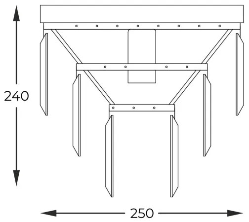 Plafonieră Zuma Line C17106/1 AMEDEO 1xE27/40W/230V auriu