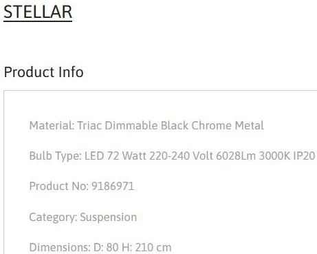 Lustra LED design ambiental deosebit Stellar 80cm, negru
