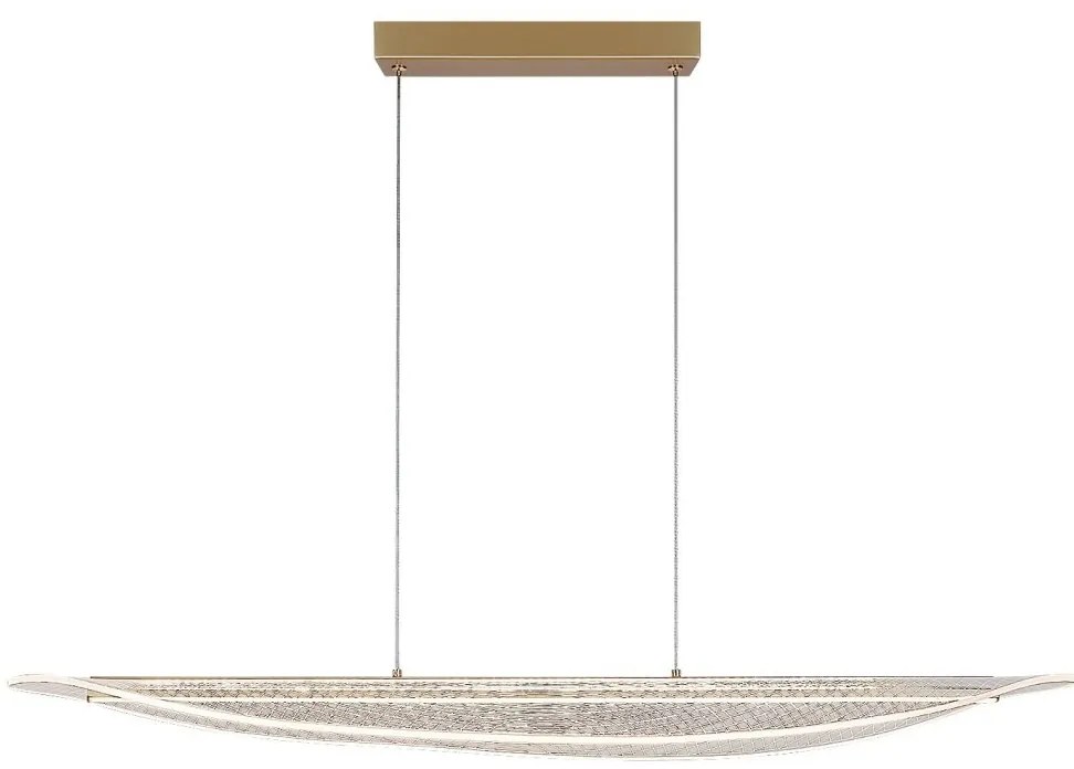 Lustra LED suspendata din metal auriu Zofrael L-94cm