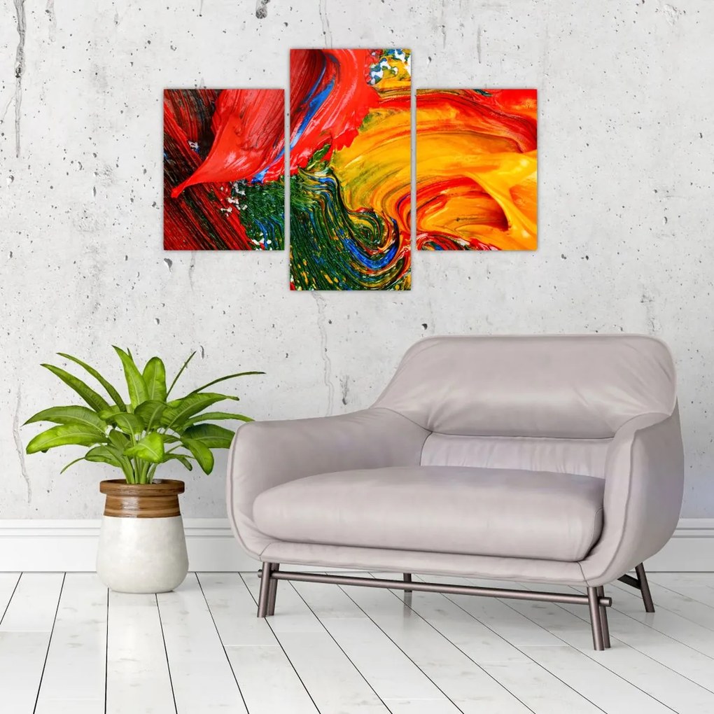 Tablou - Abstractizare albăstrire cu o perie (90x60 cm)