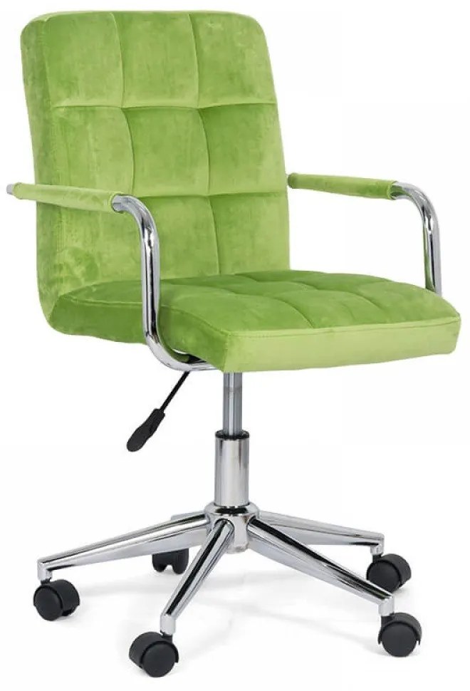 Scaun de birou modern din catifea pentru copii OFF 328V verde