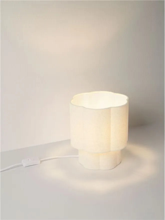 Veioza, Lampa de masa cu abajur bej BLOOSY