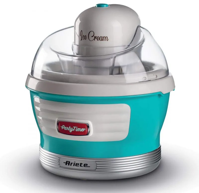 Aparat preparare inghetata Ariete PARTY TIME 0643/01, 12W, 1.5 L, 30 min, Bol mobil, Turcoaz