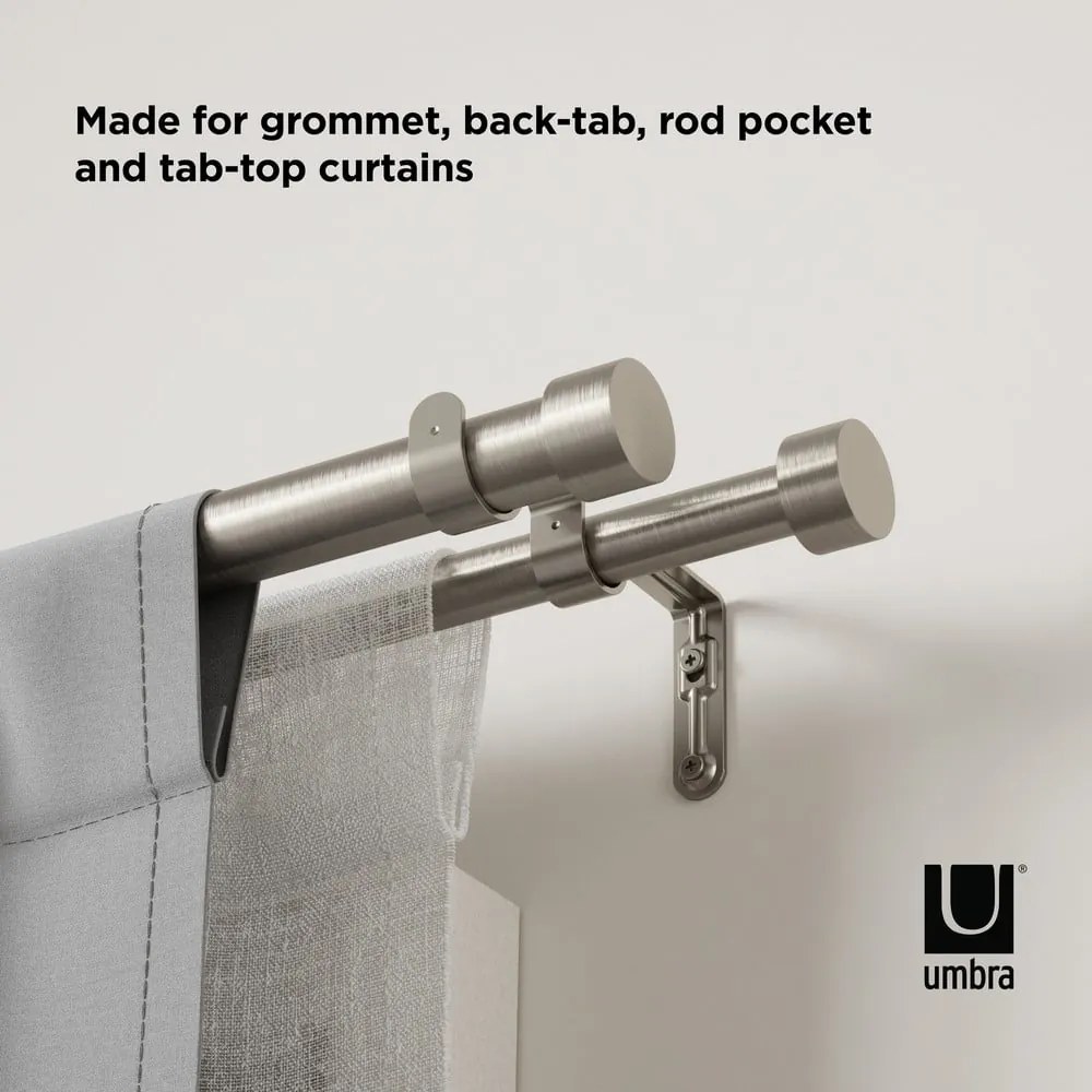 Galerie de perdea extensibilă 305-457 cm din oțel Cappa – Umbra