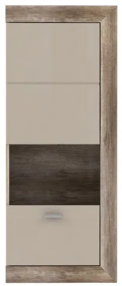 Set Mobila Living Genetic, Sonoma Antic Si Bej Lucios, 280 Cm
