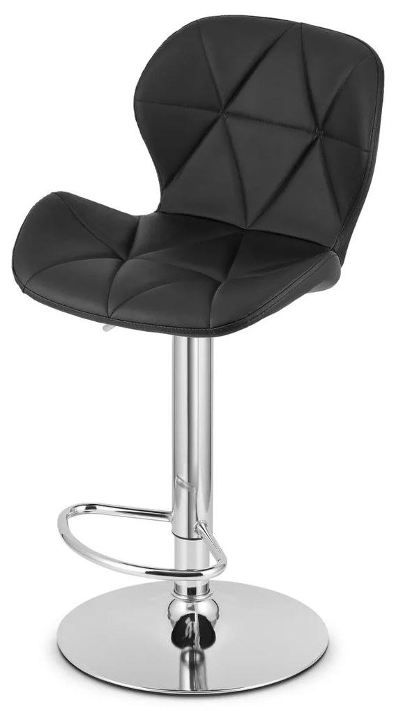 Scaun de bar negru WEST din piele ecologica