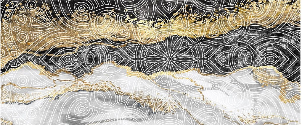 Tablou - Mandala în marmură (120x50 cm)