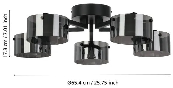 Lustră LED aplicată dimabilă COPILLOS 5xLED/5,4W/230V Eglo 39874