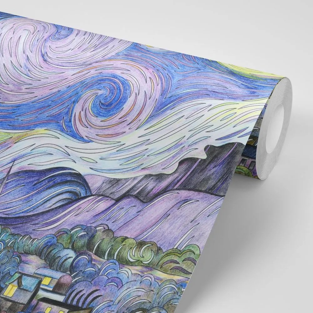 Tapet autoadeziv Noapte înstelată - Vincent van Gogh
