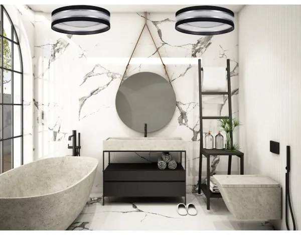 Plafonieră LED CORAL, 24W, 230V, negru/argintiu