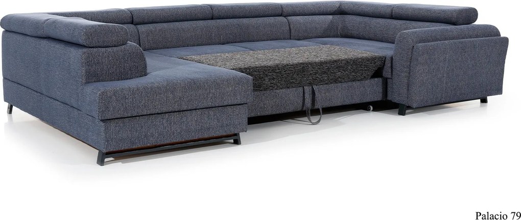 Colțar lemn masiv Formă U Extensibil Amira Personalizabil, 336 × 200 × 92 cm