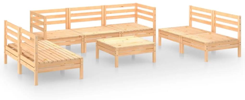 3082567 vidaXL Set mobilier de grădină, 8 piese, lemn masiv de pin