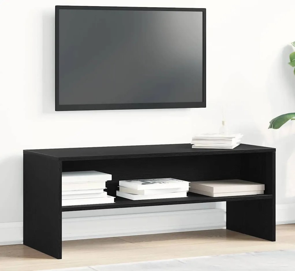 vidaXL Dulap TV Stejar Negru 100x40x40 cm Lemn prelucrat