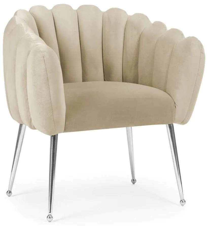Scaun Lili bej/silver – H81 cm