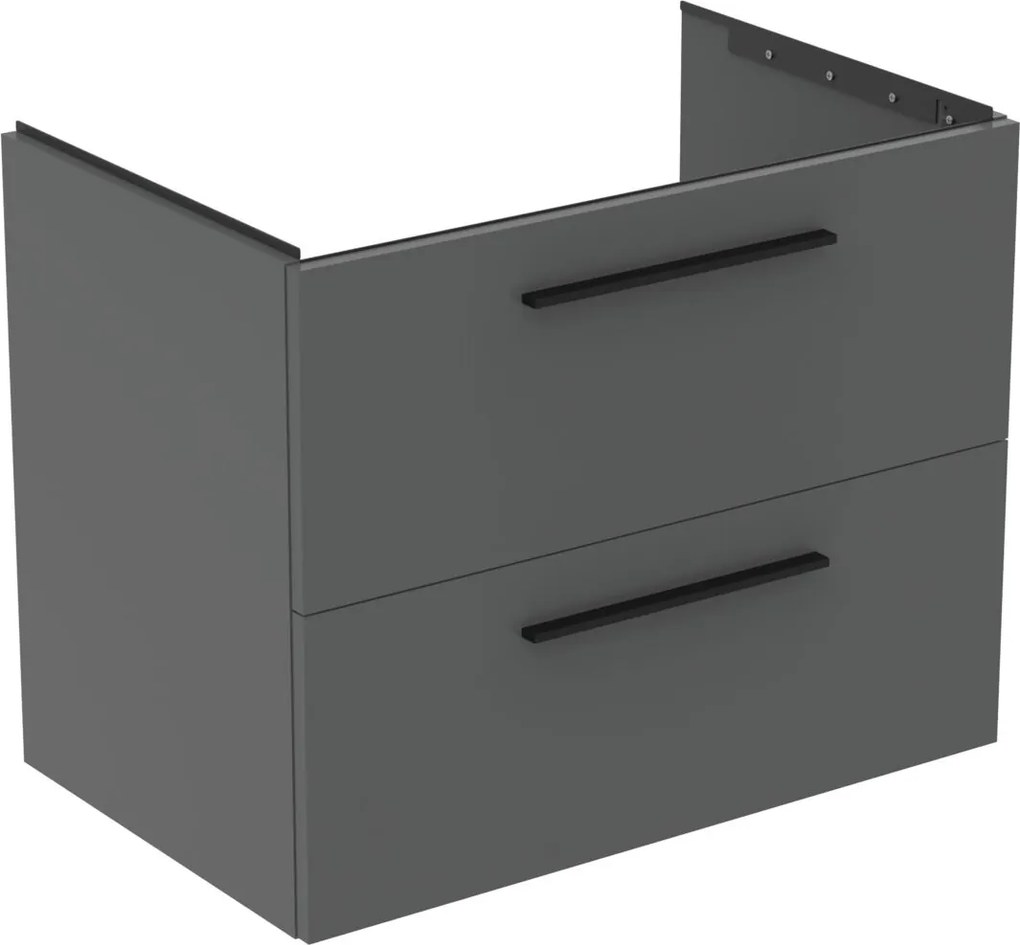 Dulap pentru lavoar, suspendat, gri mat, 80 cm din pal, Ideal Standard i.life B