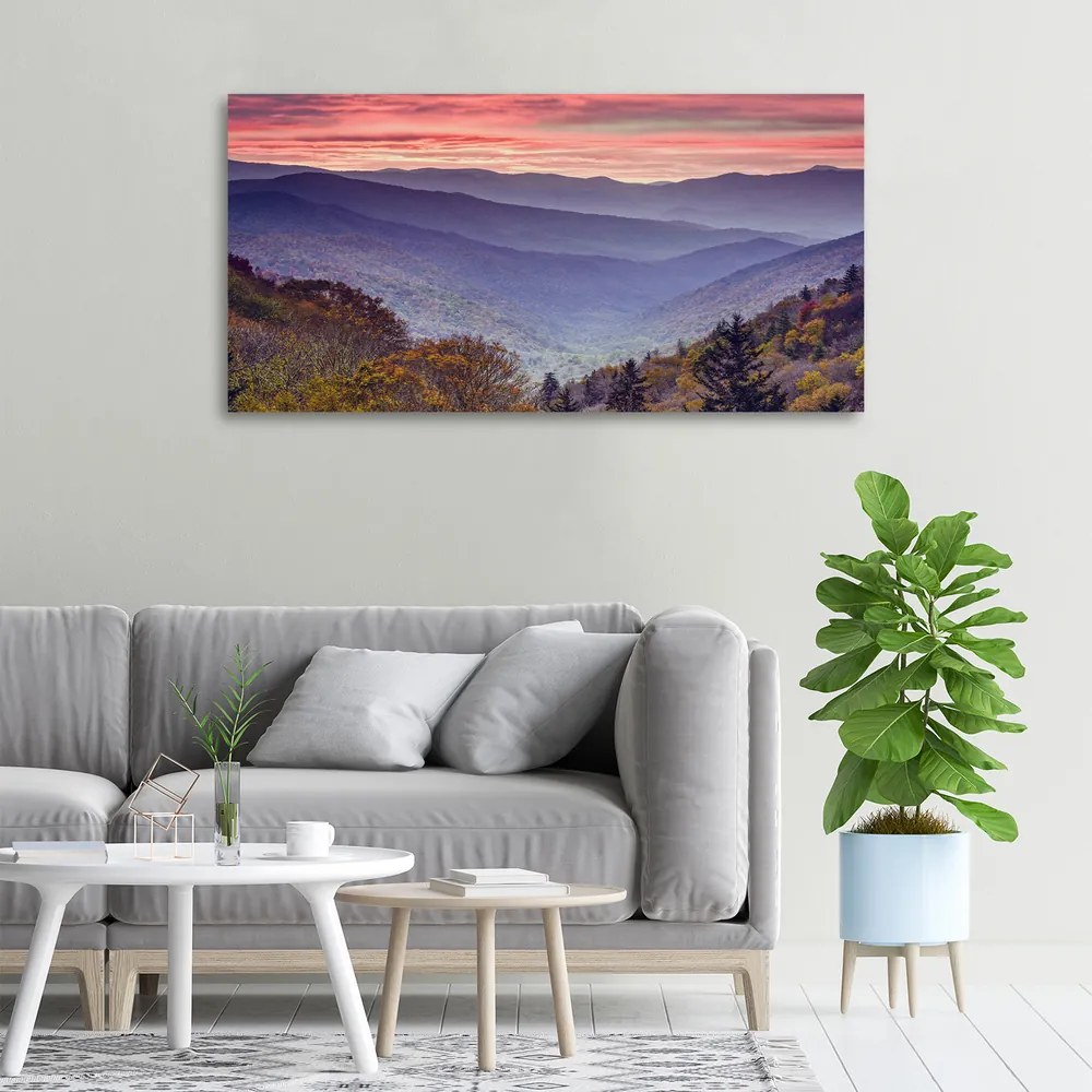 Tablou pe pânză canvas Munte apus de soare