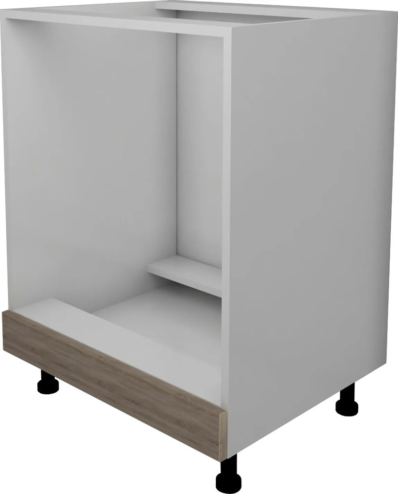 Corp Cuptor Lecce, Stejar Sonoma Inchis/Alb, 60 x 50 x 80 cm