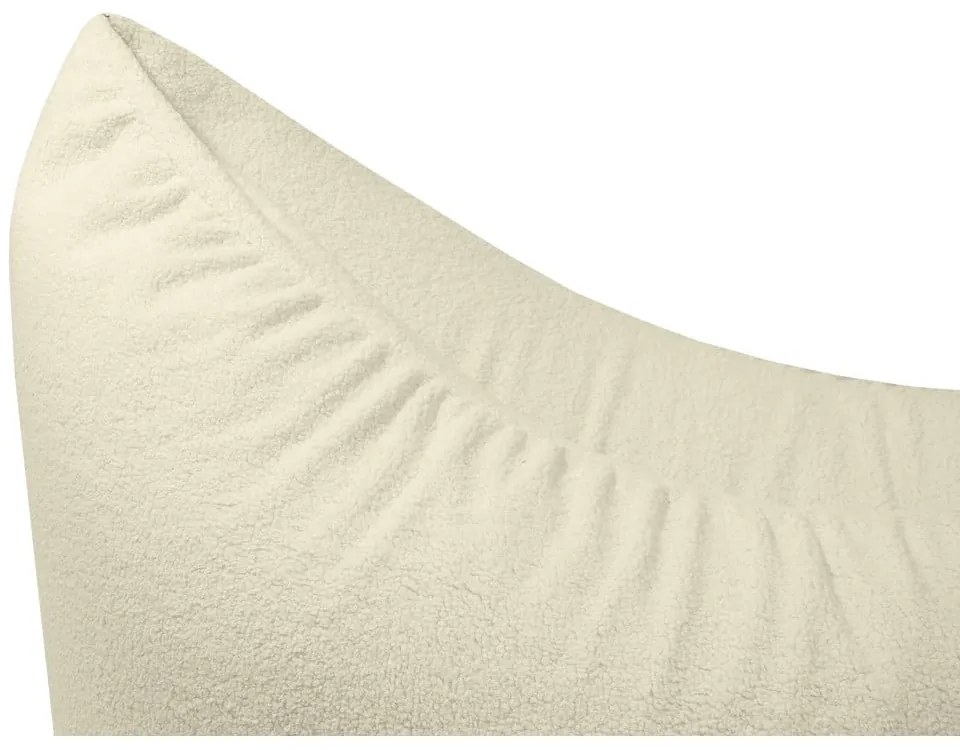 Fotoliu puf pentru copii gri deschis cu tapițerie din țesătură bouclé Clip Clap 90 – SLOWDOWN