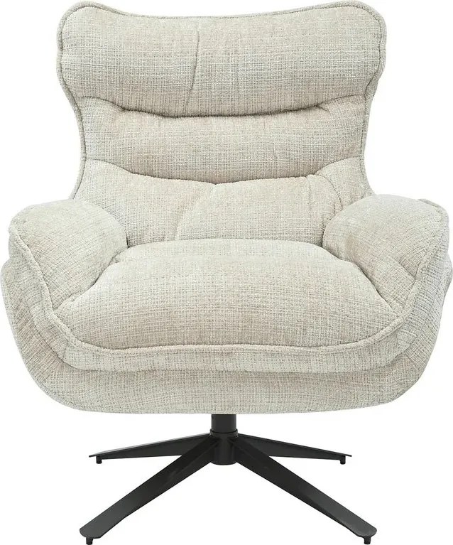 Fotoliu pivotant CLOUD tesatura structurata bej sampanie