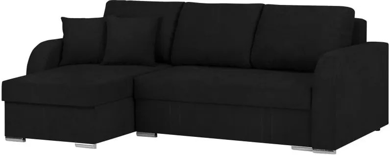 Colțar extensibil cu spațiu pentru depozitare Melart Louise, negru