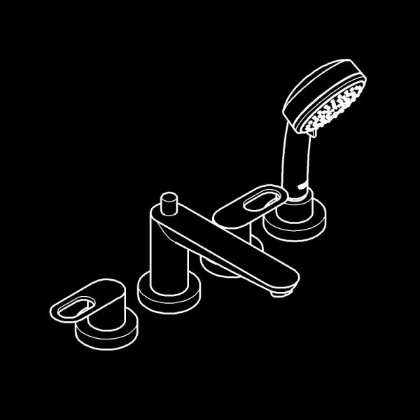 GROHE 2511900A - Baterie de cadă BAULOOP DN 20, crom lucios