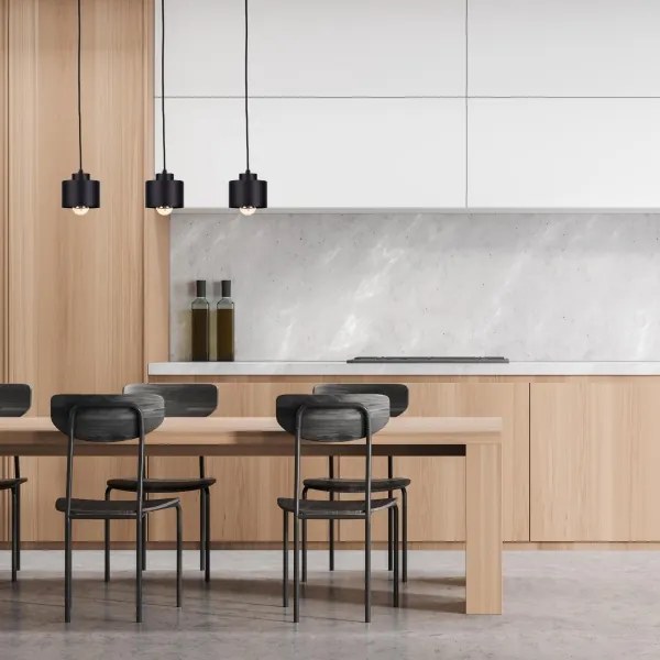 Lustră pe cablu SIMPLY BLACK 3xE27/60W/230V