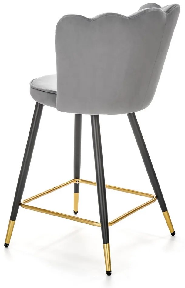 Scaun de bar Knox, gri/negru